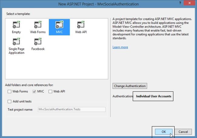 Mvc Project Template in VS 2013